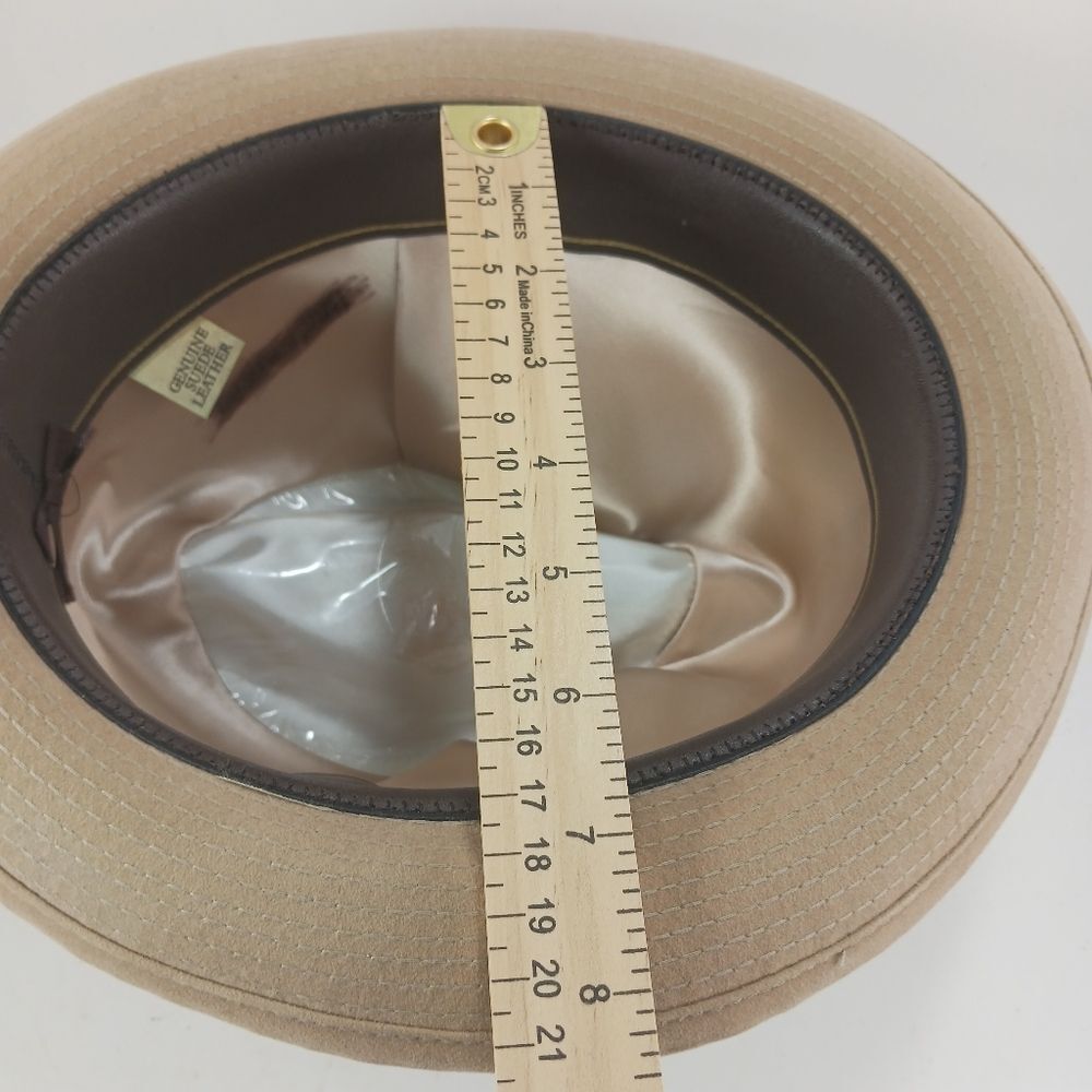 Dobbs 5th Ave. New York Vintage 1960s Fedora  Leather/Suede Banded Side Buckle.. - Picture 9 of 10